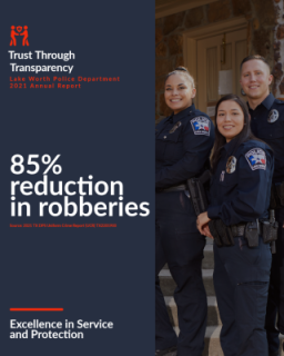 Lake Worth Police Department 85% Reduction in Robberies